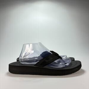 Teva Voya Flip Sandal Black Flip Flop Comfortable Casual Beach Men's Size 10